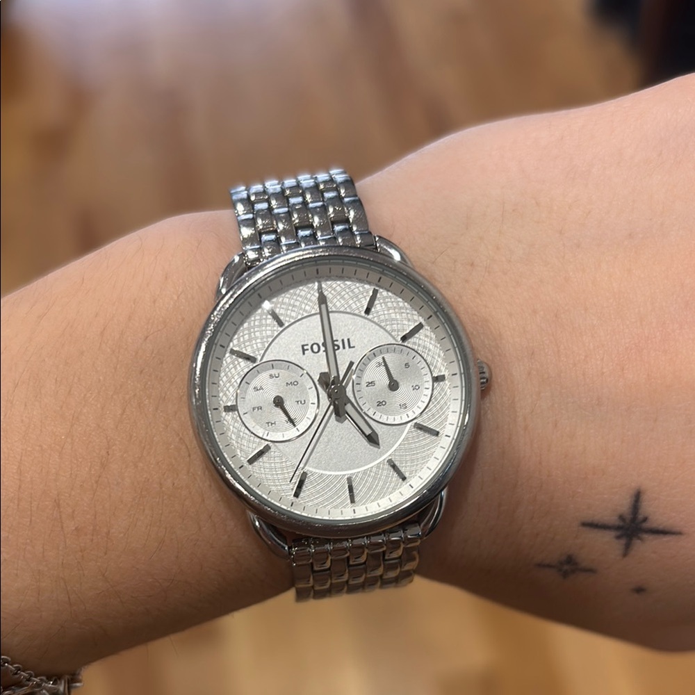 Fossil Silver Watch with Chronograph